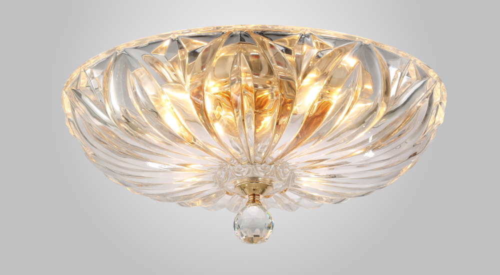 Светильник потолочный Crystal Lux DENIS D400 GOLD фото